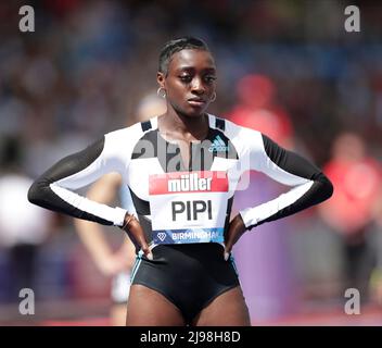 21st maggio 2022 ; Alexander Stadium, Birmingham, Midlands, Inghilterra; M&#xfc;ller Birmingham Diamond League Athletics: Ama Pipi ha concluso secondo nella gara femminile 400m Foto Stock