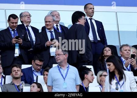 Torino, Italia. 21st maggio 2022. Il Presidente dell'UEFA Aleksander Ceferin durante la partita di calcio della finale della Champions League femminile tra Barcellona e Lione allo stadio Juventus di Torino (Italia), 21st maggio 2022. Foto Cesare Purini/Insidefoto Credit: Ininsidefoto srl/Alamy Live News Foto Stock