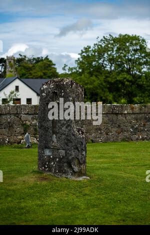 Quin una pittoresca cittadina nella regione di Shannon con le rovine di un monastero storico, Quin, Irlanda, maggio 21,2022 Foto Stock