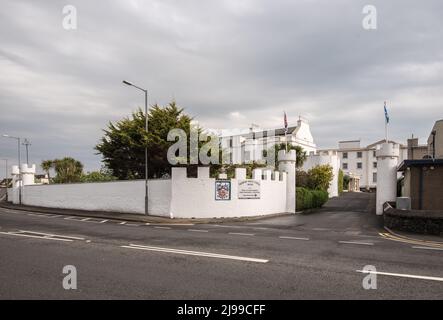 Il North West Castle Hotel di Stranraer incorpora la prima pista di curling al coperto in Scozia. Foto Stock
