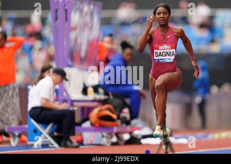 Birmingham, Regno Unito. 21st maggio 2022. Durante il Muller Birmingham Diamond League Meeting presso l'Alexander Stadium di Birmingham, Inghilterra, il 21 maggio 2022. Foto di Scott Boulton. Solo per uso editoriale, licenza richiesta per uso commerciale. Nessun utilizzo nelle scommesse, nei giochi o nelle pubblicazioni di un singolo club/campionato/giocatore. Credit: UK Sports Pics Ltd/Alamy Live News Foto Stock