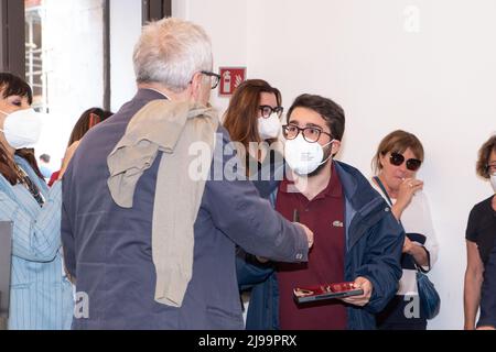 21 maggio 2022, Roma, RM, Italia: Il regista italiano Marco Bellocchio al cinema quattro Fontane di Roma, prima della presentazione del film ''Esterno Notte' (Credit Image: © Matteo Nardone/Pacific Press via ZUMA Press Wire) Foto Stock