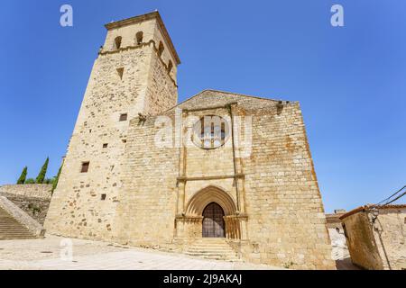 Santa Maria la Mayor è una chiesa in stile romanico-gotico a Trujillo, Estremadura, Spagna Foto Stock