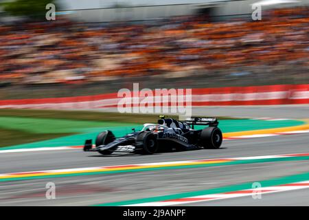 22 TSUNODA Yuki (jap), Scuderia AlphaTauri AT03, in azione durante la Formula 1 Pirelli Grand Premio de Espana 2022, 6th round del Campionato Mondiale di Formula uno FIA 2022, sul circuito di Barcellona-Catalunya, dal 20 al 22 maggio 2022 a Montmelo, Spagna - Foto DPPI Foto Stock