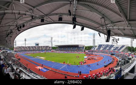 Una vista generale dell'Alexander Stadium, Birmingham. Data foto: Sabato 21 maggio 2022. Foto Stock