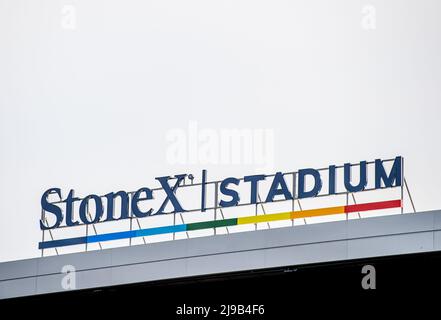 Lo Stones Stadium ospita la partita di rugby Gallagher Premiership tra Saracens e Northampton Saints allo StoneX Stadium di Londra, Inghilterra, il 21 maggio 2022. Foto di Phil Hutchinson. Solo per uso editoriale, licenza richiesta per uso commerciale. Nessun utilizzo nelle scommesse, nei giochi o nelle pubblicazioni di un singolo club/campionato/giocatore. Foto Stock