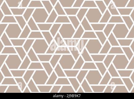 motivo triangolare bianco marrone astratto, sfondo geometrico della trama poligonale, illustrazione, arte naturale della linea Foto Stock