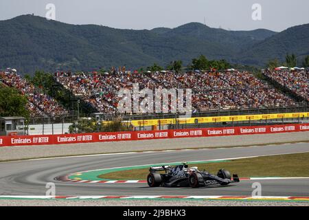 22 TSUNODA Yuki (jap), Scuderia AlphaTauri AT03, in azione durante la Formula 1 Pirelli Grand Premio de Espana 2022, 6th round del Campionato Mondiale di Formula uno FIA 2022, sul circuito di Barcellona-Catalunya, dal 20 al 22 maggio 2022 a Montmelo, Spagna - Foto: DPPI/DPPI/LiveMedia Foto Stock