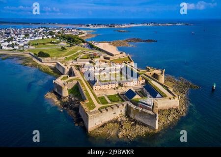 Francia, Morbihan (56), Port-Louis, la cittadella di Port-Louis rimodellato da Vauban all'ingresso del porto di Lorient, museo della compagnie des Foto Stock