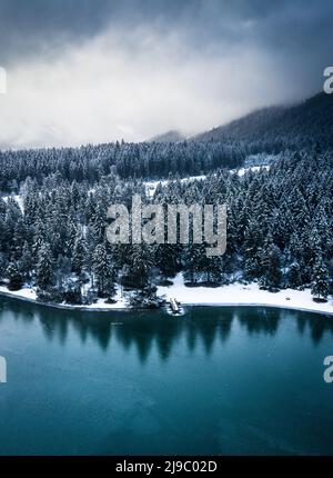 Heiterwanger See Austria in inverno Foto Stock