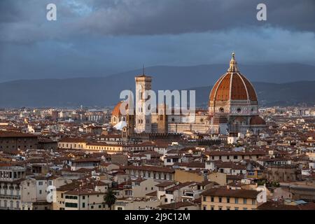 Panorama di Firenze e di Santa Maria del Fiore a Firenze Foto Stock