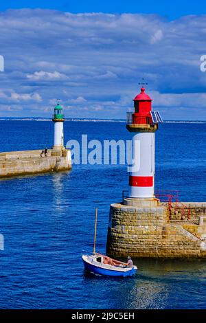 Francia, Morbihan, isola di Groix, Port Tudy Foto Stock