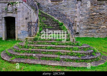 Francia, Morbihan, Pontivy, il castello di Rohan del 15th e 16th secolo Foto Stock