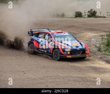 Cabeceiras de basso, Portogallo - 21 maggio 2022: 6 Dani SORDO (ESP), Candido CARRERA (ESP), HYUNDAI SHELL MOBIS WRT, HYUNDAI i20 N RALLY1 Foto Stock