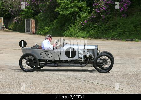 GN Akela 200 (1922), Centenario della velocità, 17 maggio 2022, Brooklands Museum, Weybridge, Surrey, Inghilterra, Gran Bretagna, Regno Unito, Europa Foto Stock