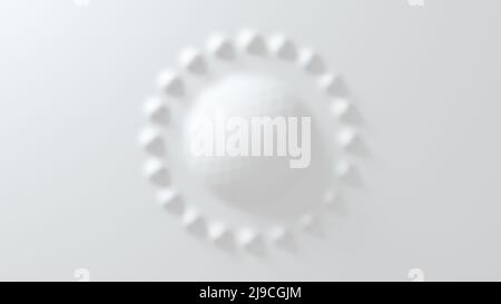 Sfondo bianco convesso in geometria anti-aliasing. 3d rendering Foto Stock