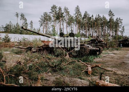 Guerra in Ucraina. La Russia uccide persone e bambini Foto Stock