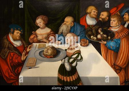 La Festa di Erode di Lucas Cranach il Vecchio, Foto Stock