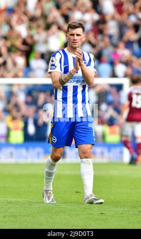 Brighton, Regno Unito. 22nd maggio 2022. Pascal Gross di Brighton e Hove Albion in seguito alla partita della Premier League tra Brighton & Hove Albion e West Ham United all'Amex il 22nd 2022 maggio a Brighton, Inghilterra. (Foto di Jeff Mood/phcimages.com) Credit: PHC Images/Alamy Live News Foto Stock