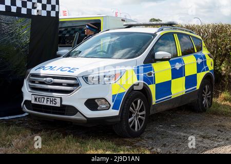 Frome, Somerset, UK - Settembre 11 2021: Un'auto di polizia avon and Somerset Constabulary Ford Kuga al Frome Agricultural and Cheese Show 2021 Foto Stock