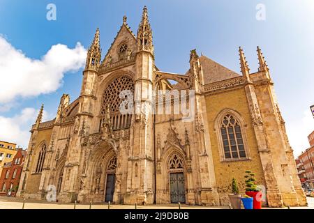 Dunkerque, città nel nord della Francia, vecchia chiesa gotica Foto Stock