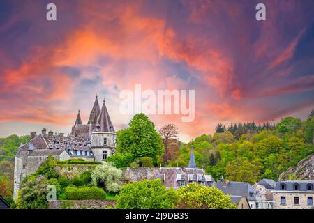 Durbuy Castello in Vallonia regione del Belgio Foto Stock