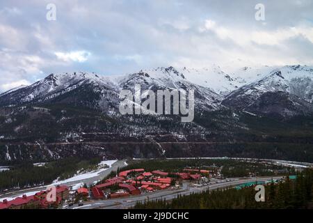 Vista dal Grande Denali Lodge in Alaska Foto Stock