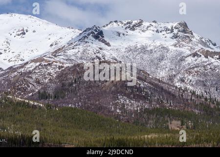 Vista dal Grande Denali Lodge in Alaska Foto Stock