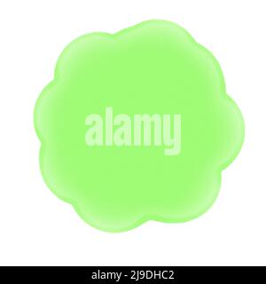 Punto di vernice trasparente verde. Imitazione dell'acquerello. Acquerello cerchio verde, gouache, inchiostro Foto Stock