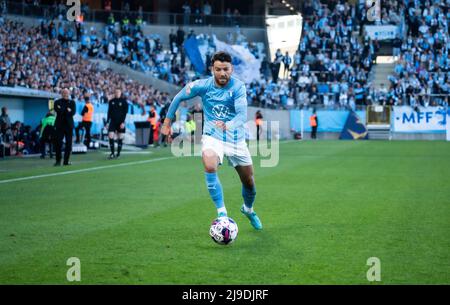 Malmoe, Svezia. 22nd maggio 2022. Erdal Rakip (7) di Malmoe FF visto durante la partita Allsvenskan tra Malmoe FF e BK Hacken a Eleda Stadion a Malmoe. (Photo Credit: Gonzales Photo/Alamy Live News Foto Stock