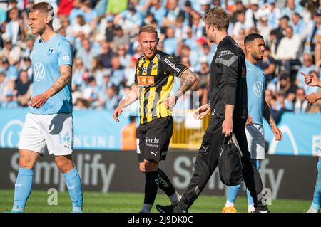 Malmoe, Svezia. 22nd maggio 2022. Mikkel Rygaard (18) di BK Hacken visto durante la partita Allsvenskan tra Malmoe FF e BK Hacken a Eleda Stadion a Malmoe. (Photo Credit: Gonzales Photo/Alamy Live News Foto Stock