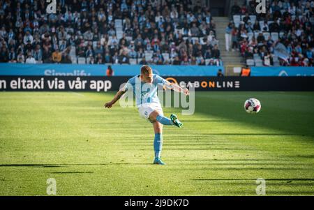 Malmoe, Svezia. 22nd maggio 2022. Erdal Rakip (7) di Malmoe FF visto durante la partita Allsvenskan tra Malmoe FF e BK Hacken a Eleda Stadion a Malmoe. (Photo Credit: Gonzales Photo/Alamy Live News Foto Stock