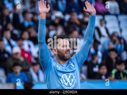 Malmoe, Svezia. 22nd maggio 2022. Erdal Rakip (7) di Malmoe FF visto durante la partita Allsvenskan tra Malmoe FF e BK Hacken a Eleda Stadion a Malmoe. (Photo Credit: Gonzales Photo/Alamy Live News Foto Stock