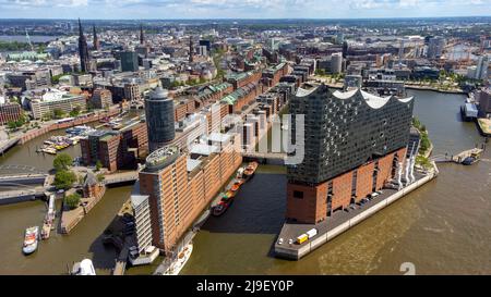 Elbphilharmonie Hamburg, Sala dei Concerti, Speicherstadt, Hambuerg, Germania Foto Stock