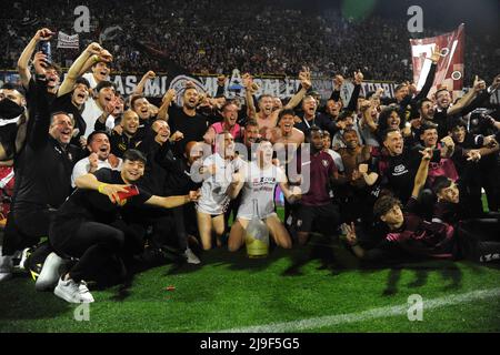 Salerno, Italia. 22nd maggio 2022. Durante la Serie A 2021/22 partita tra US Salernitana 1919 e Udinese Calcio Arechi Stadium Credit: Independent Photo Agency/Alamy Live News Foto Stock