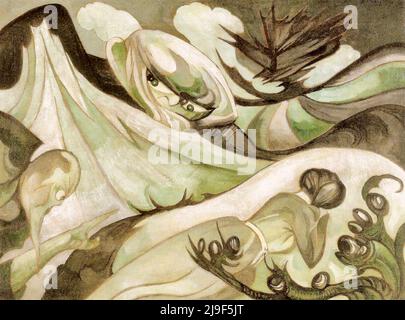 Stanisław Ignacy Witkiewicz - Witkacy - composizione Wit a Sleeping Woman and Monster (suicidio) - 1920 Foto Stock