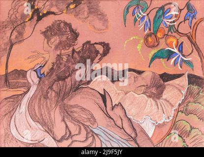 Stanisław Ignacy Witkiewicz - Witkacy - morte di un amante - 1920 Foto Stock