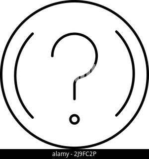 Icona linea sottile punto interrogativo Illustrazione Vettoriale