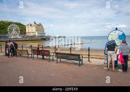 Llandudno spiaggia, Llandudno, Galles a bassa marea. Foto Stock