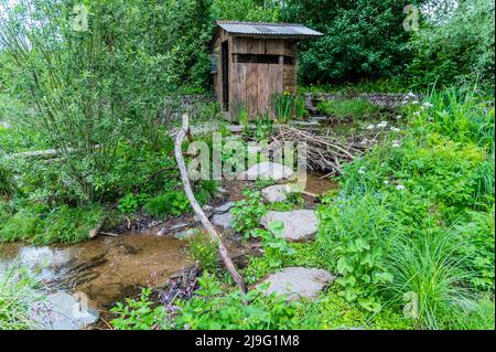 Londra, Regno Unito. 23rd maggio 2022. A Rewilding Britain Landscape Garden, Sponsor: Project Giving Back, Designer: Lulu Urquhart and Adam Hunt - The Chelsea Flower Show 2022. Credit: Guy Bell/Alamy Live News Foto Stock