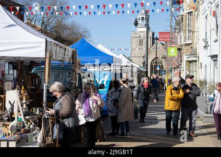 Lymington, città di mercato, splendida città di mercato georgiana nella New Forest, situata sulla costa tra Southampton e Bournemouth, Inghilterra, Regno Unito Foto Stock