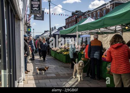 Lymington, città di mercato, splendida città di mercato georgiana nella New Forest, situata sulla costa tra Southampton e Bournemouth, Inghilterra, Regno Unito Foto Stock