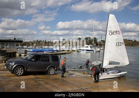 Lymington, città di mercato, splendida città di mercato georgiana nella New Forest, situata sulla costa tra Southampton e Bournemouth, Inghilterra, Regno Unito Foto Stock