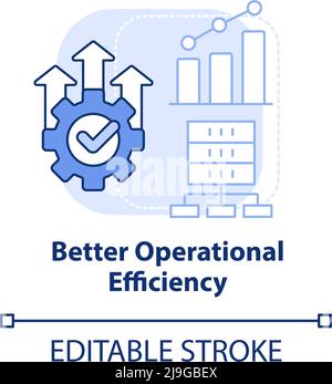 Migliore efficienza operativa icona di concetto blu chiaro Illustrazione Vettoriale