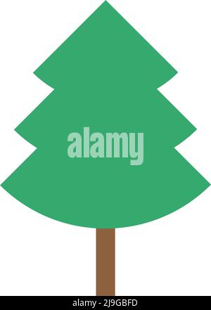 Illustrazione di un albero semplice. Vettore modificabile. Illustrazione Vettoriale