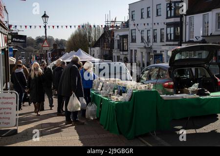 Lymington, città di mercato, splendida città di mercato georgiana nella New Forest, situata sulla costa tra Southampton e Bournemouth, Inghilterra, Regno Unito Foto Stock