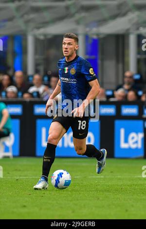 Milano, Italia. 22nd maggio 2022. Robin Gosens (18) di Inter ha visto nella serie un incontro tra Inter e Sampdoria a Giuseppe Meazza a Milano. (Photo Credit: Gonzales Photo/Alamy Live News Foto Stock
