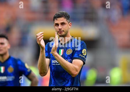 Milano, Italia. 22nd maggio 2022. Andrea Ranocchia (13) dell'Inter ha visto dopo la Serie un incontro tra Inter e Sampdoria a Giuseppe Meazza di Milano. (Photo Credit: Gonzales Photo/Alamy Live News Foto Stock