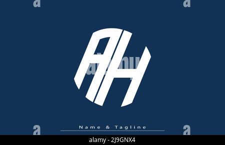 Lettere alfabetiche iniziali logo monogramma AH , ha Illustrazione Vettoriale