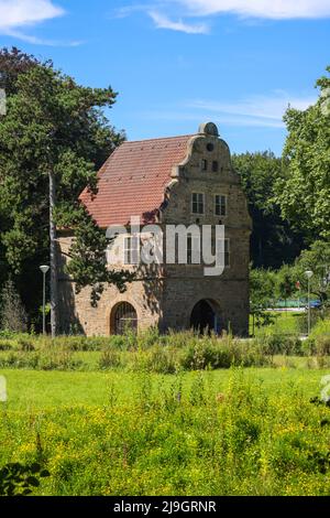 Dortmund, Renania settentrionale-Vestfalia, Germania - Rombergpark. Romberg Gate House nel giardino botanico Romberg Park. Foto Stock